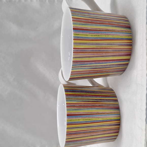 Starbucks Other - #ABP Starbucks 13fl oz  2008 multi colour rainbow vertical stripes set of 2